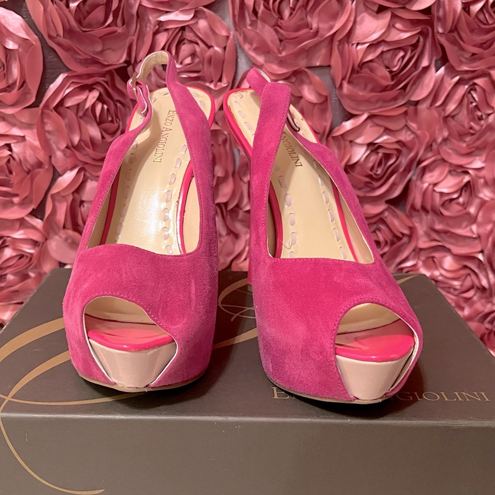 Pink, Suede Enzo Angiolini Heels